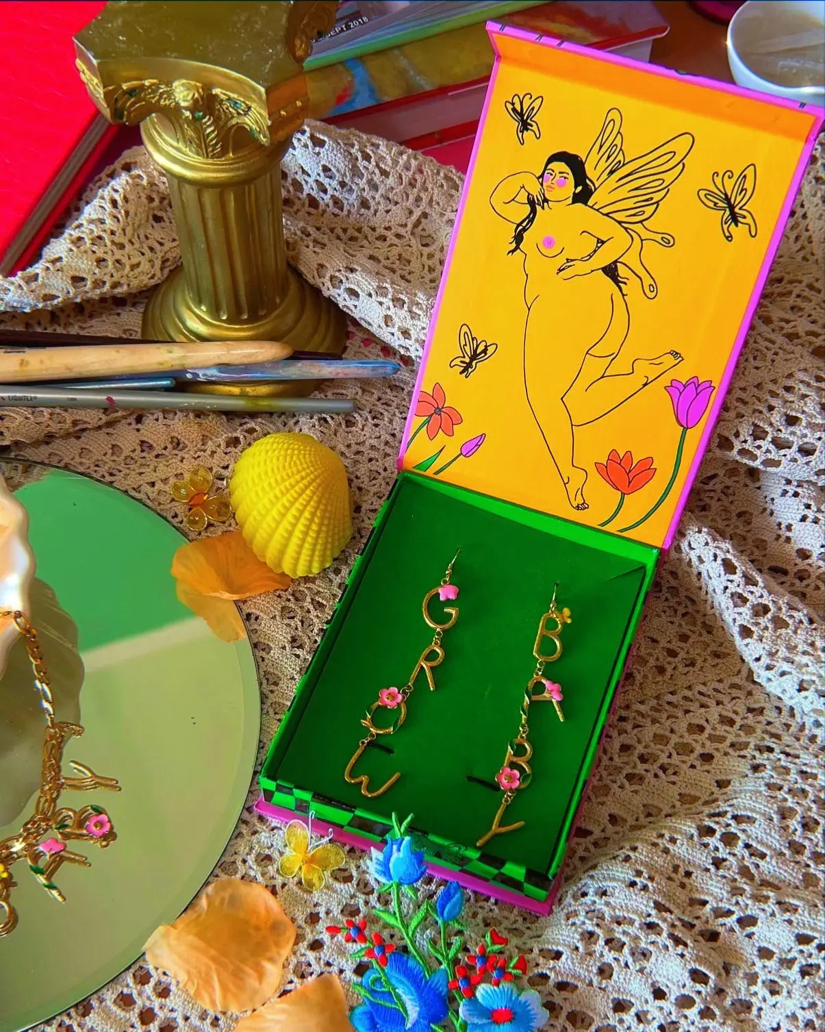 Gold Grow Baby Earrings