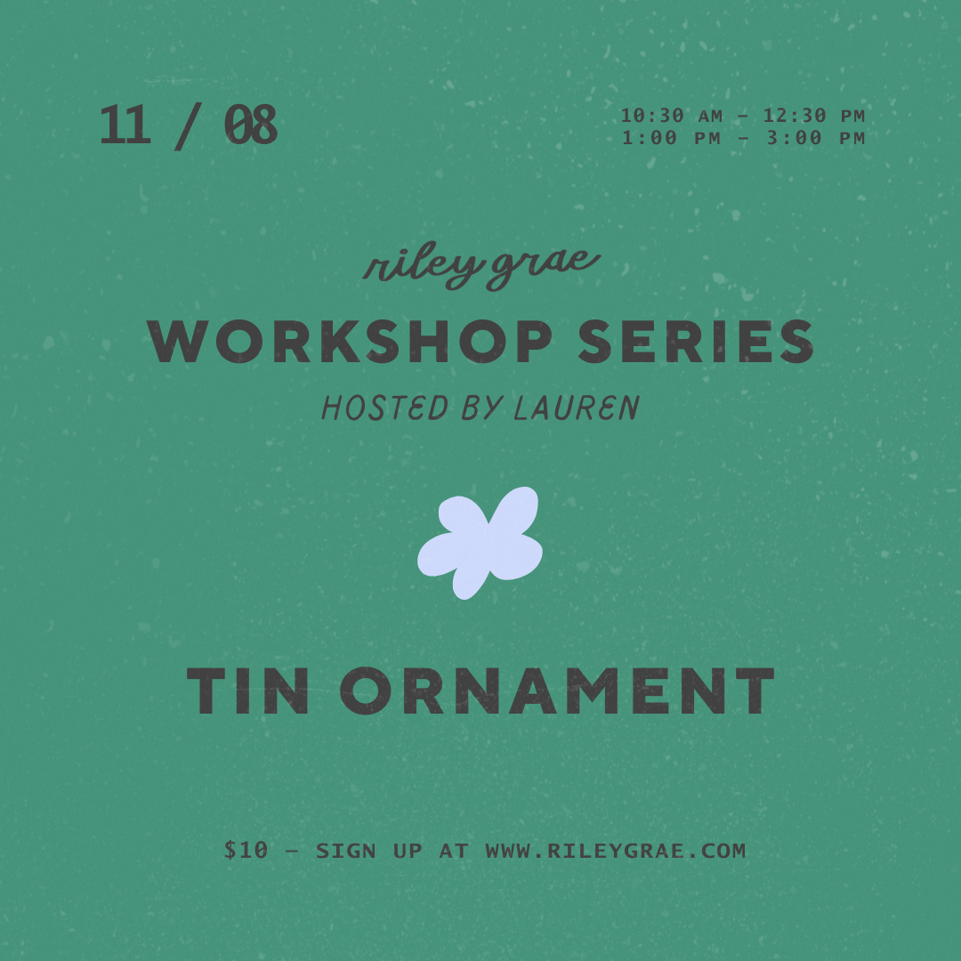 Tin Ornament Workshop - November 8