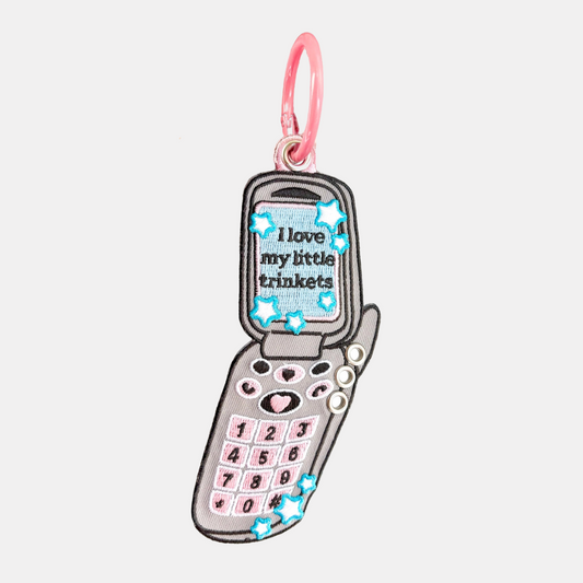 Flip Phone Trinkets Keychain