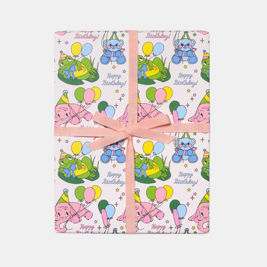 Birthday Animals Gift Wrap