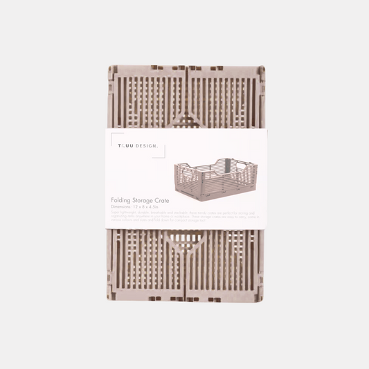 Small Putty Folding Storage Crate