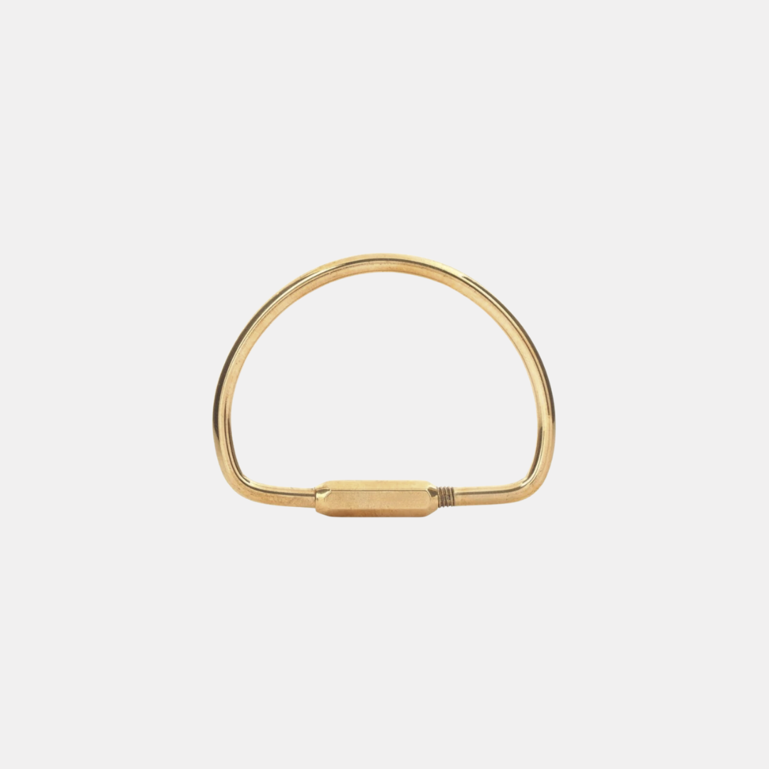 Brass Semi Circle Key Ring