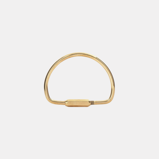 Brass Semi Circle Key Ring