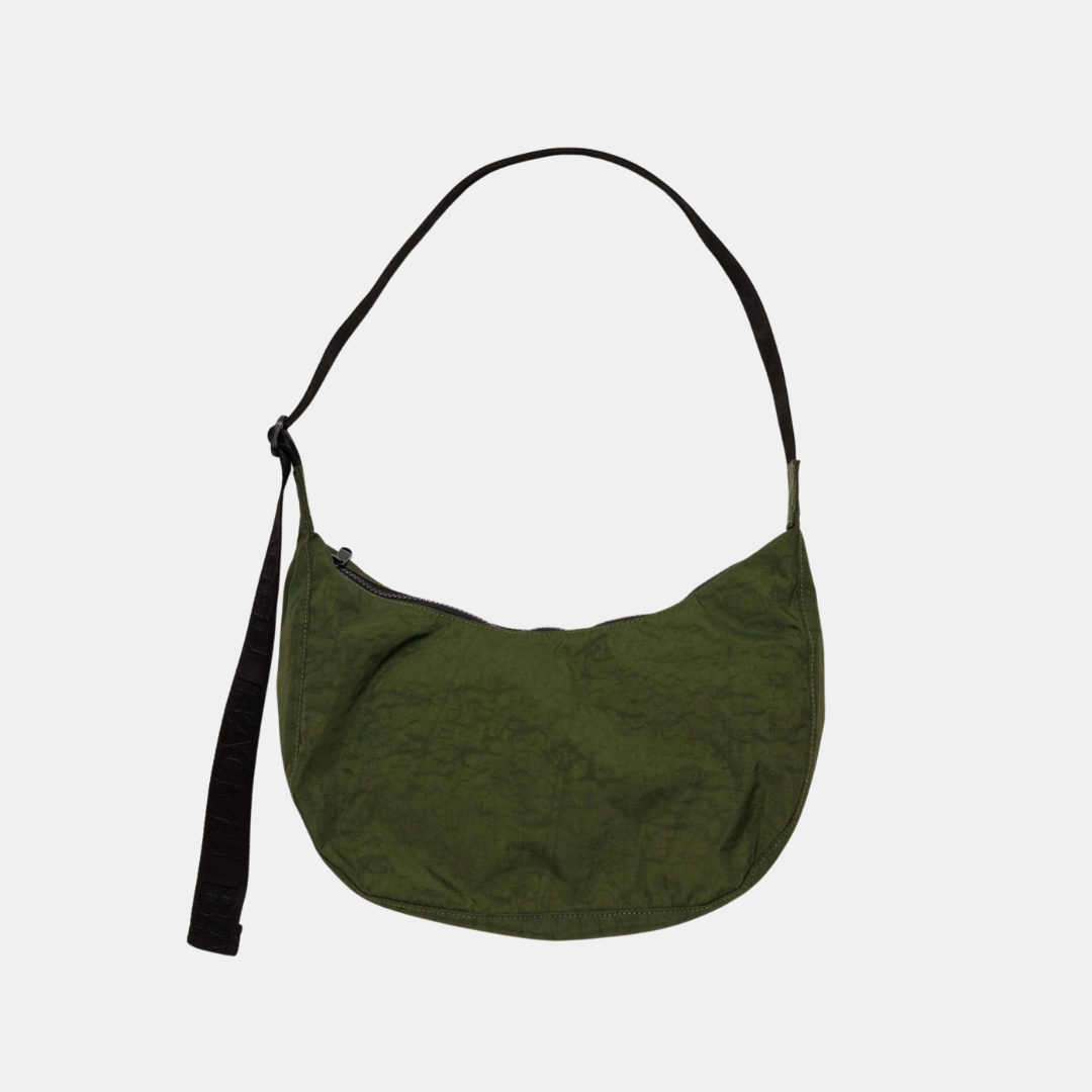 Bay Laurel Medium Nylon Crescent Bag