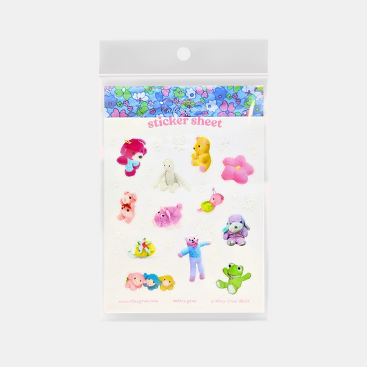 Plushie Sticker Sheet