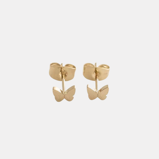 Gold Butterfly Studs