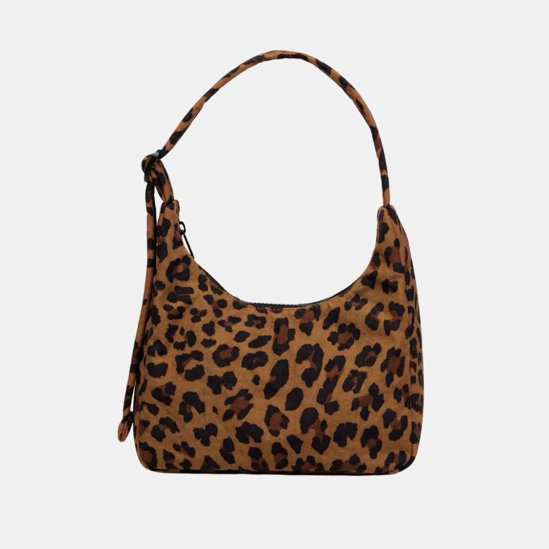 Leopard Mini Nylon Shoulder Bag