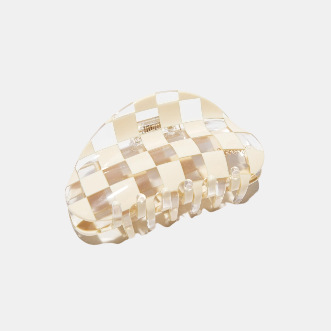 Clear Checker Hair Claw