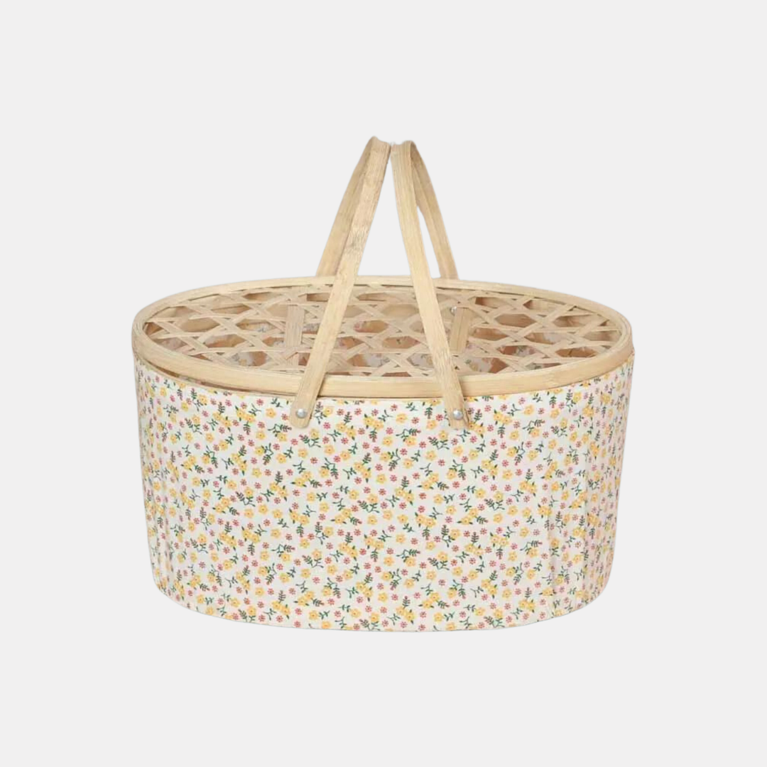 Floral Woven Basket