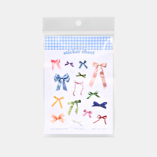 Ribbons + Bows Sticker Sheet
