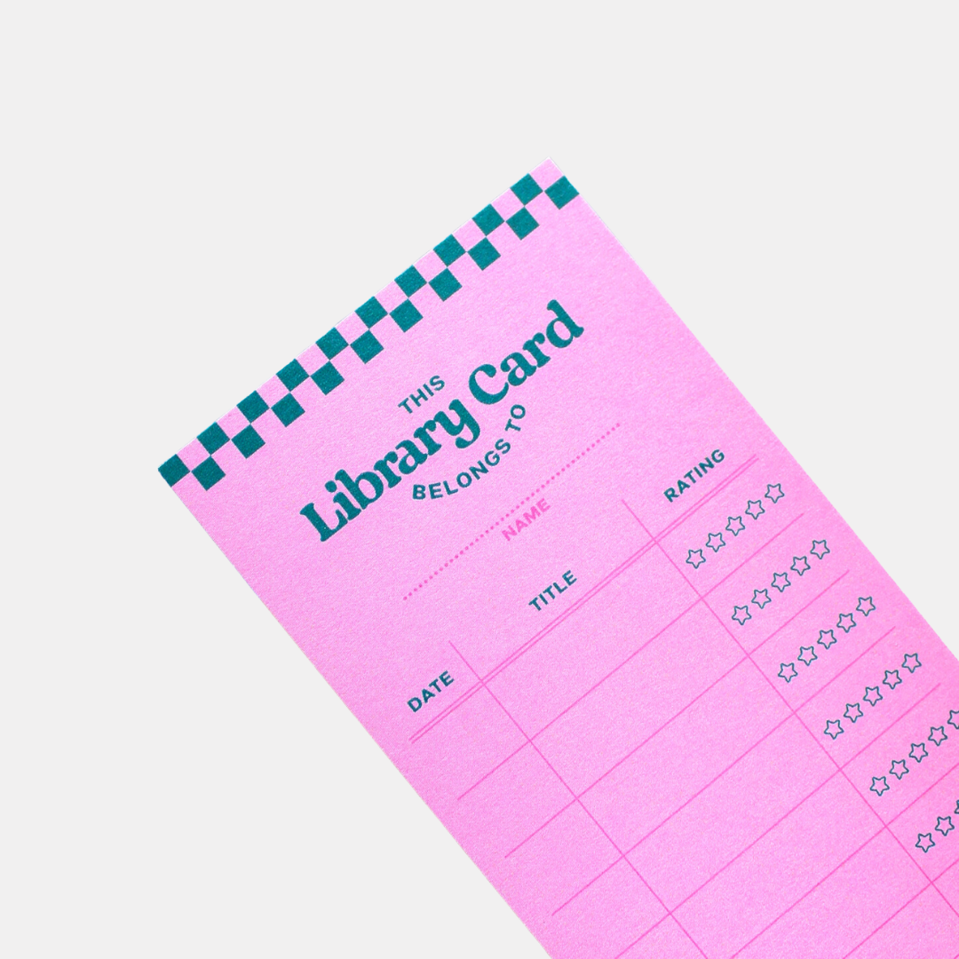 Library Card Reading Log Bookmark
