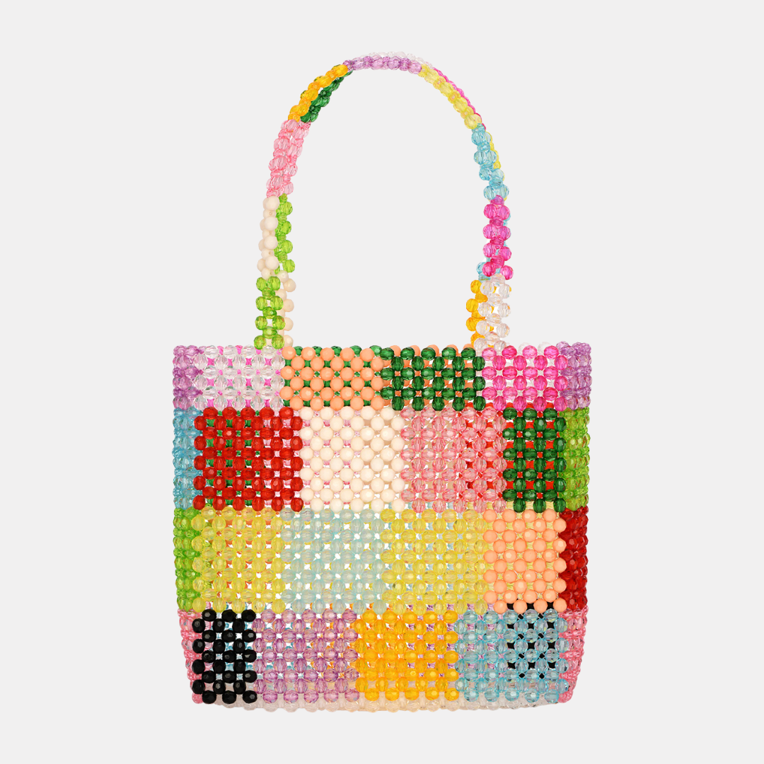 Colourblock Beaded Bag