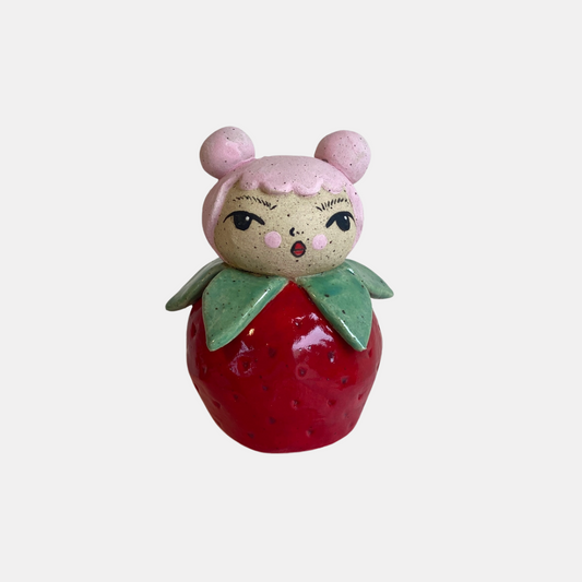 Strawberry Munbeibi Ceramic Figurine