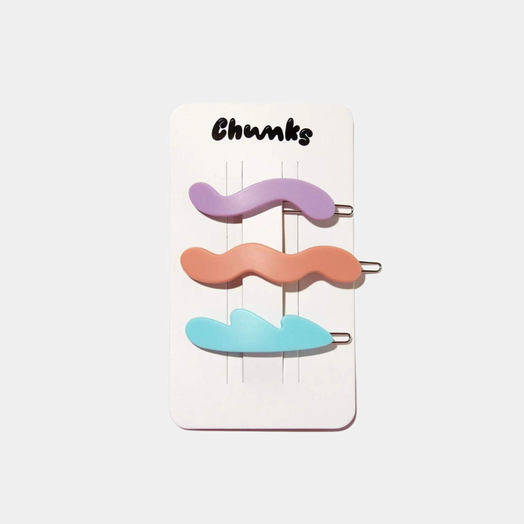 Pastel Mini Waves Barrette Set