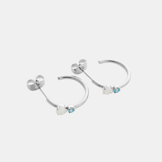 Silver Sky And Sea Hoops