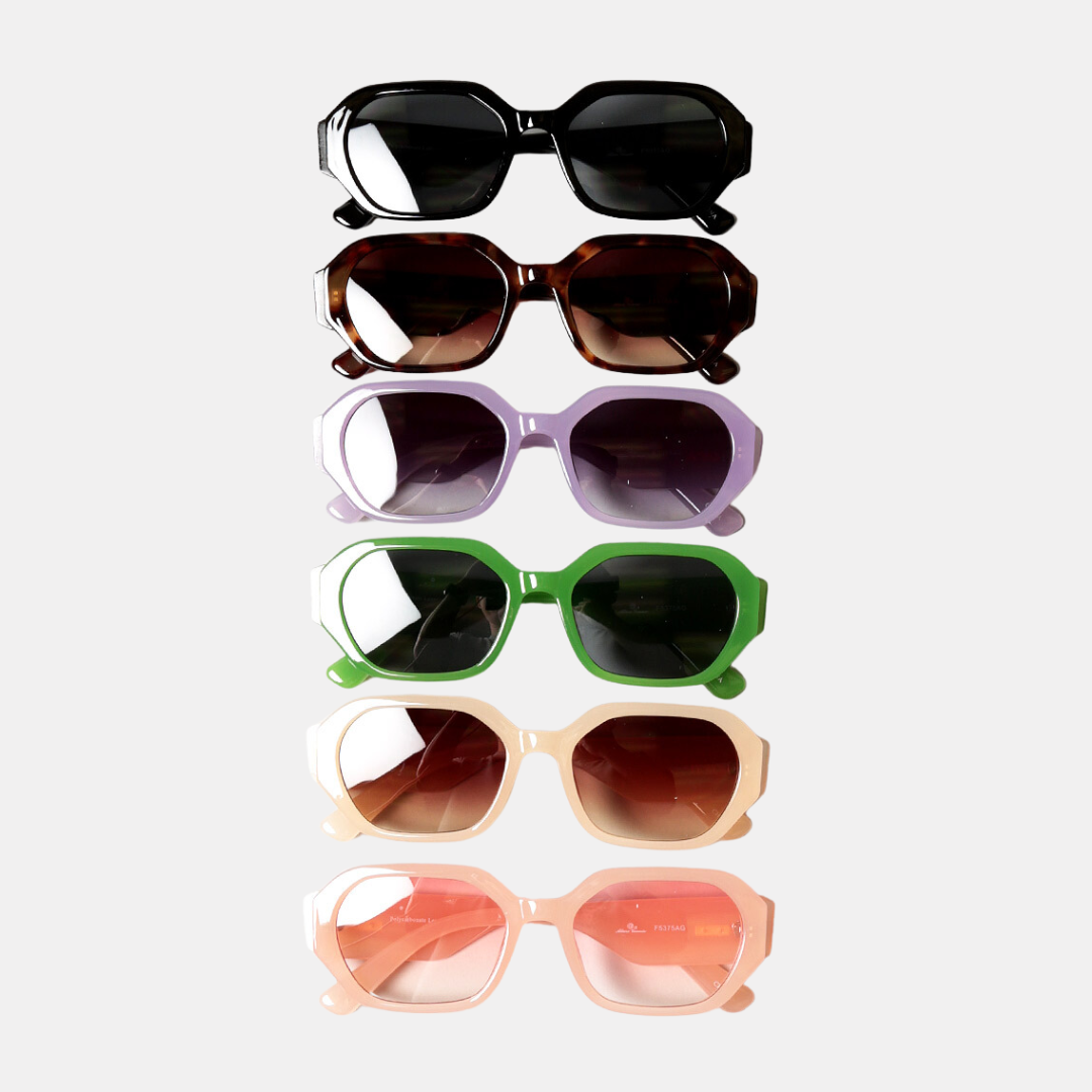 Hexagonal Frame Sunglasses