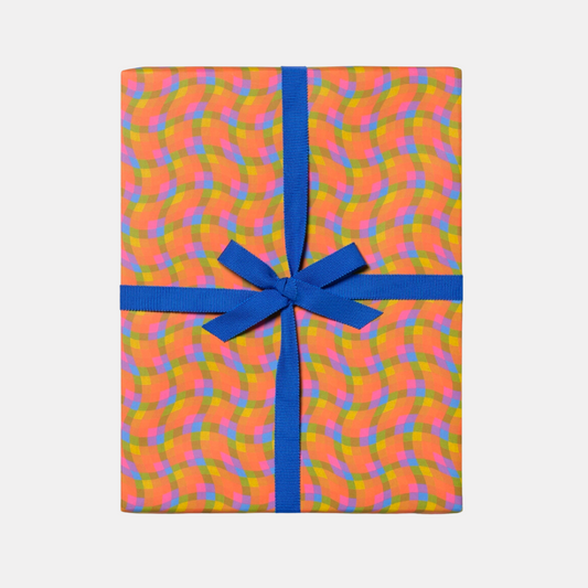 Trippy Checker Gift Wrap