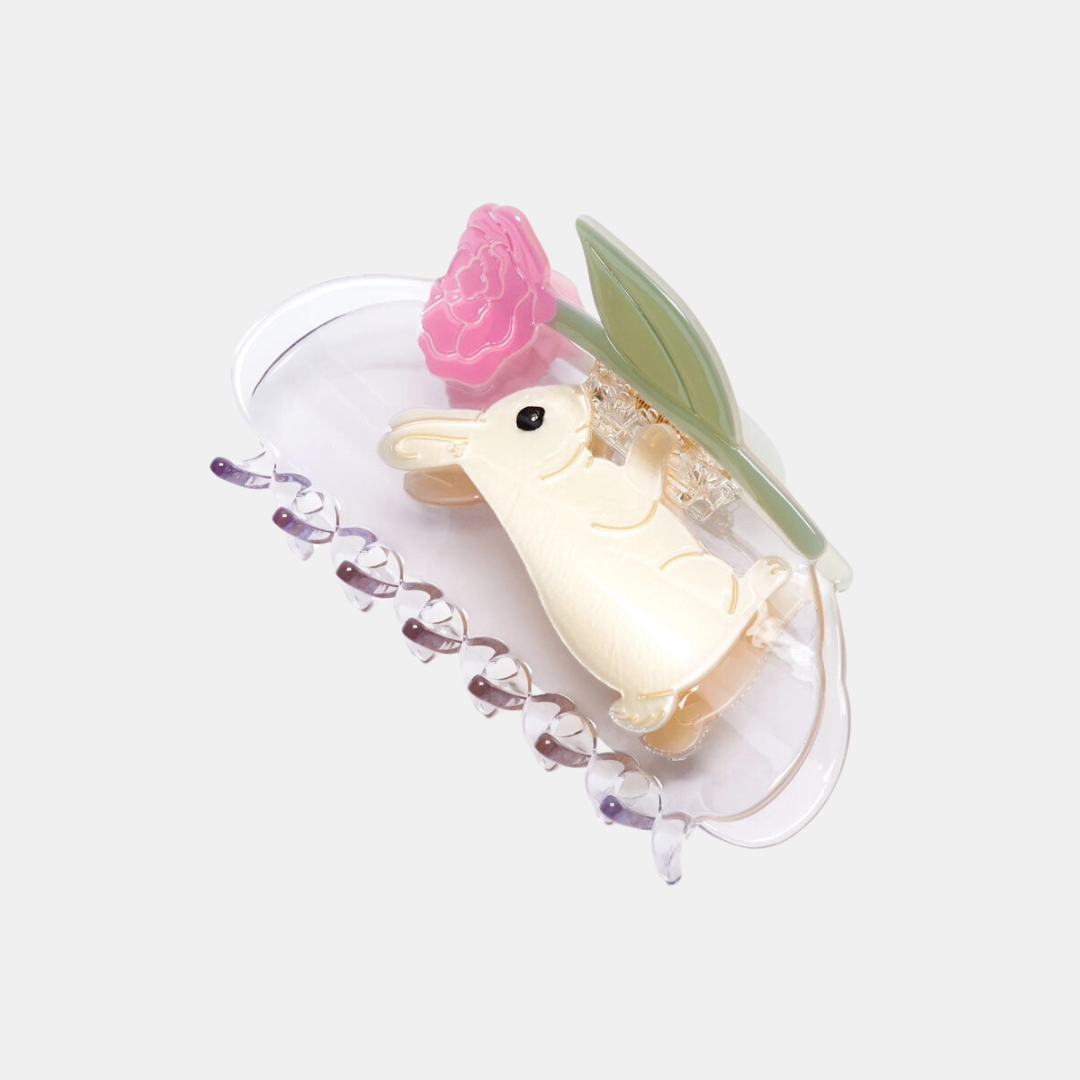 Peony Bunny Hair Claw