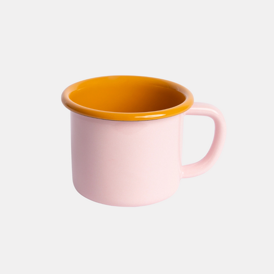 Pink + Mustard Enamel Mug