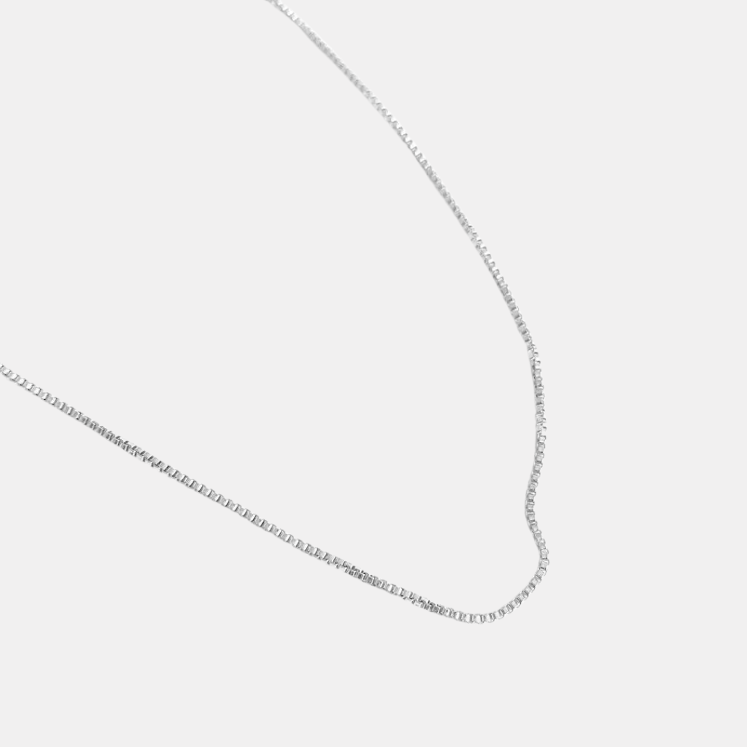 Silver Box Chain Necklace