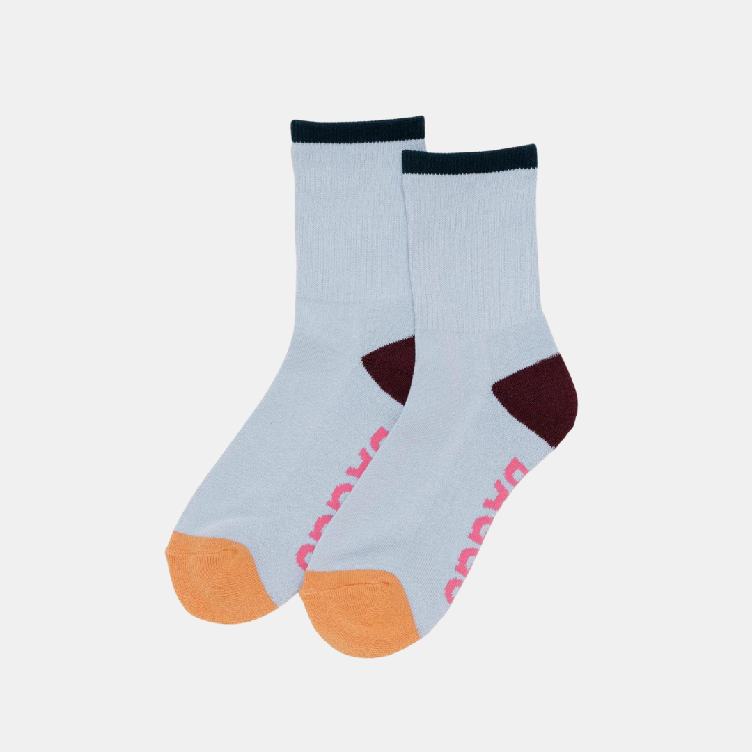 Light Blue Mix Ribbed Socks