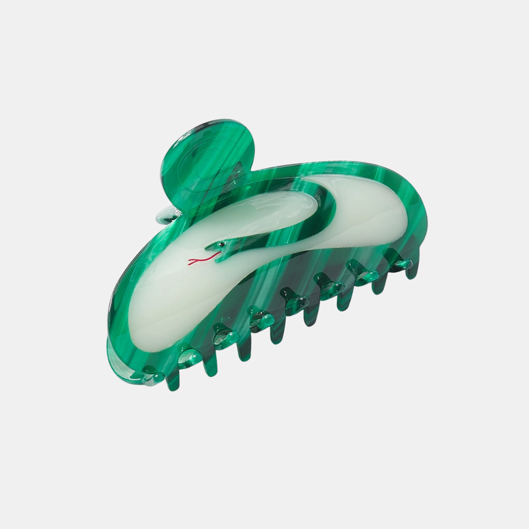Jade Serpent Large Hair Claw