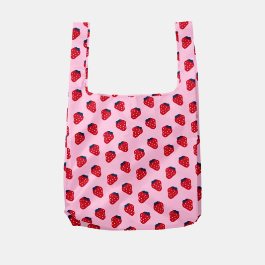 Strawberry Foldable Nylon Tote Bag