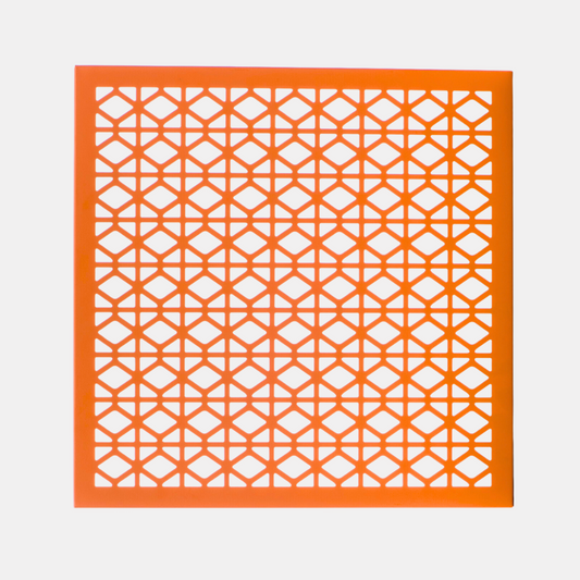 Large Orange Breeze Block Tile
