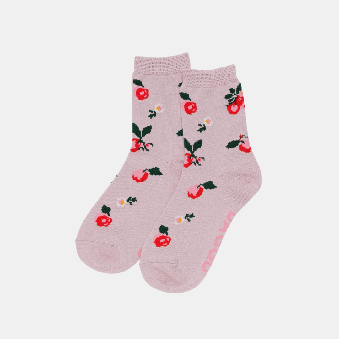 Needlepoint Apple Crew Socks