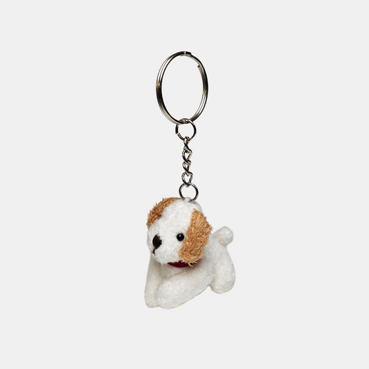 Mini Plush Dog Keychain