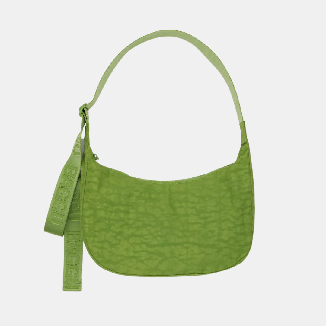 Green Juice Medium Nylon Crescent Bag