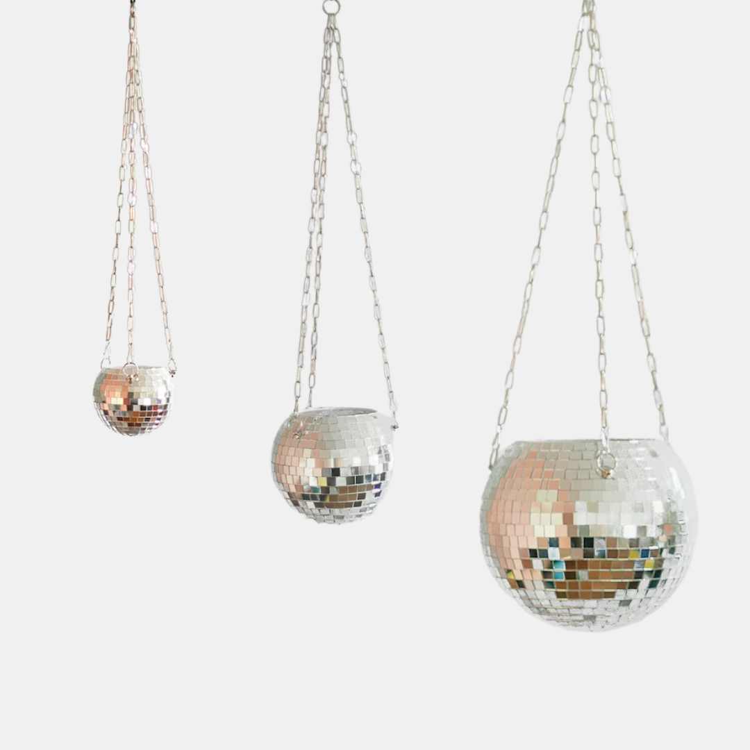 Disco Ball Hanging Planter