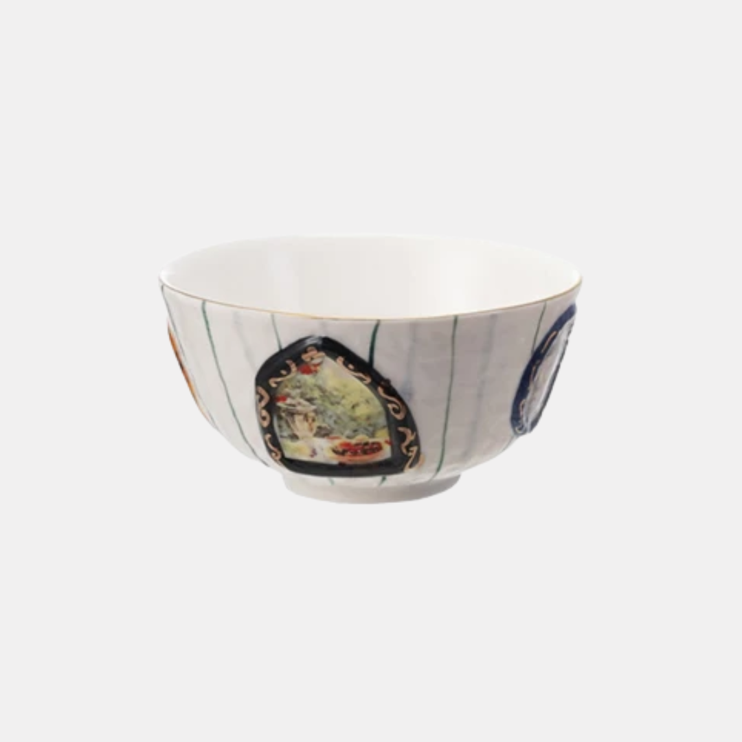 Striped Ceramic Frame Bowl
