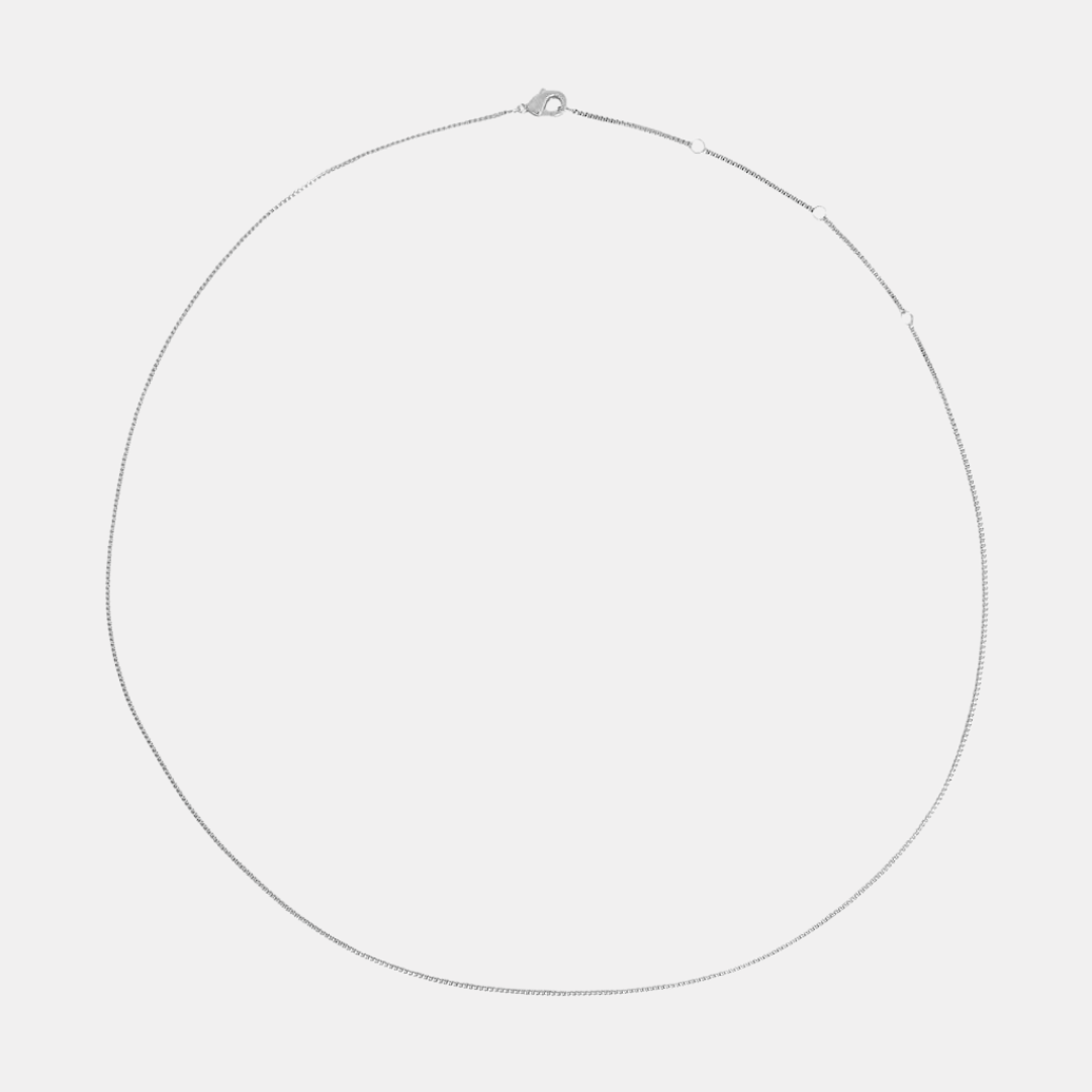 Silver Box Chain Necklace