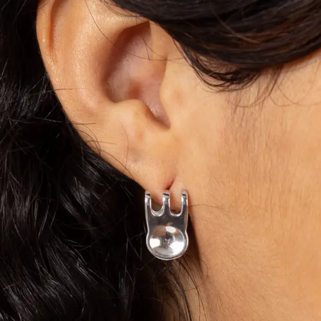 Silver Mini Claw Clip Earrings