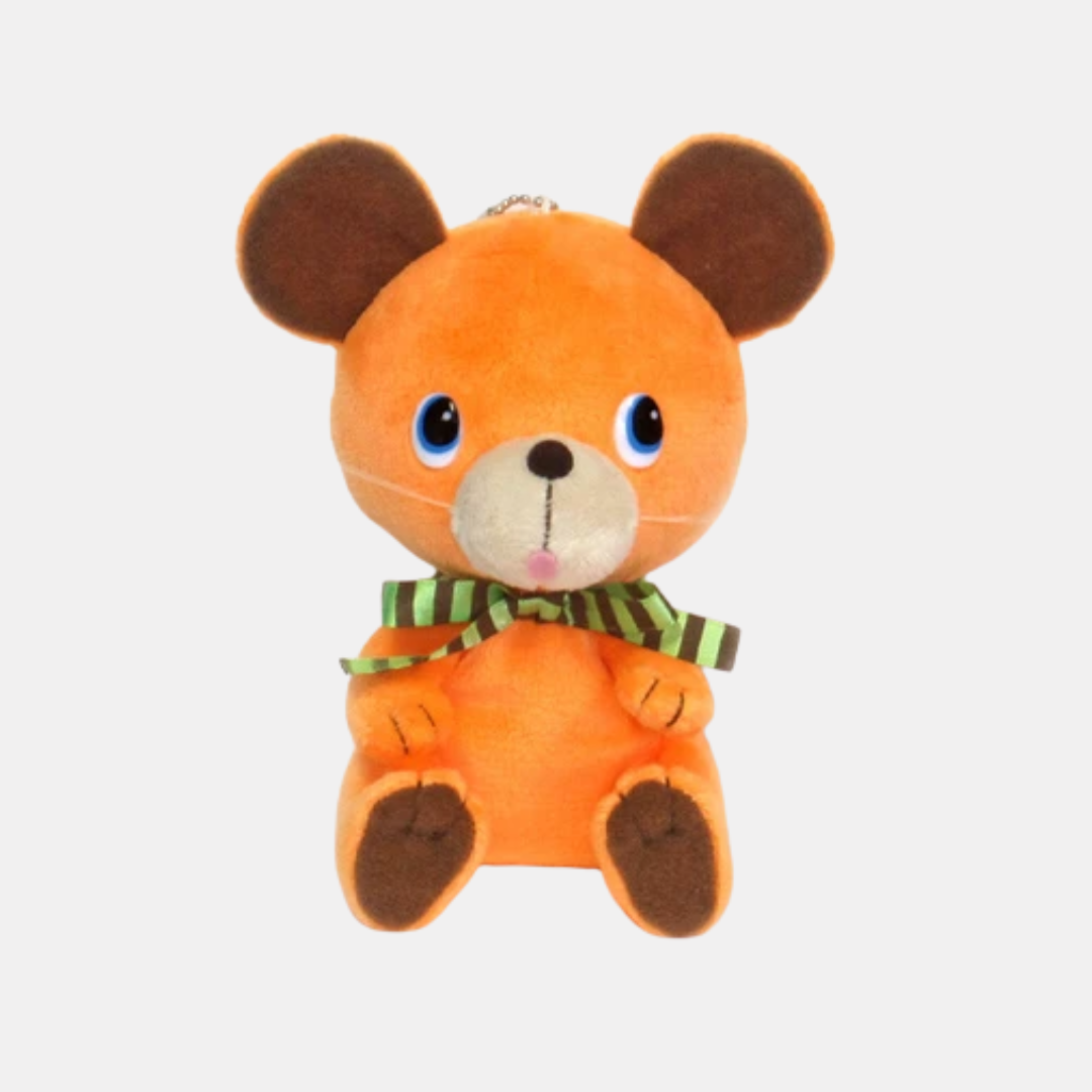 Menie & Quiche Orange Mouse Plush Keychain