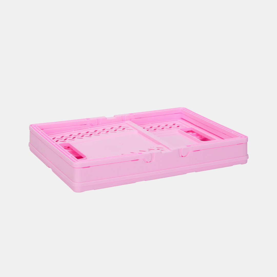 Large Pink Folding Storage Basket
