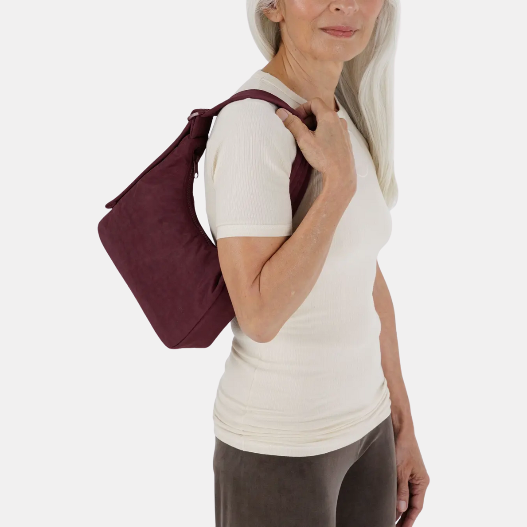 Mahogany Mini Nylon Shoulder Bag