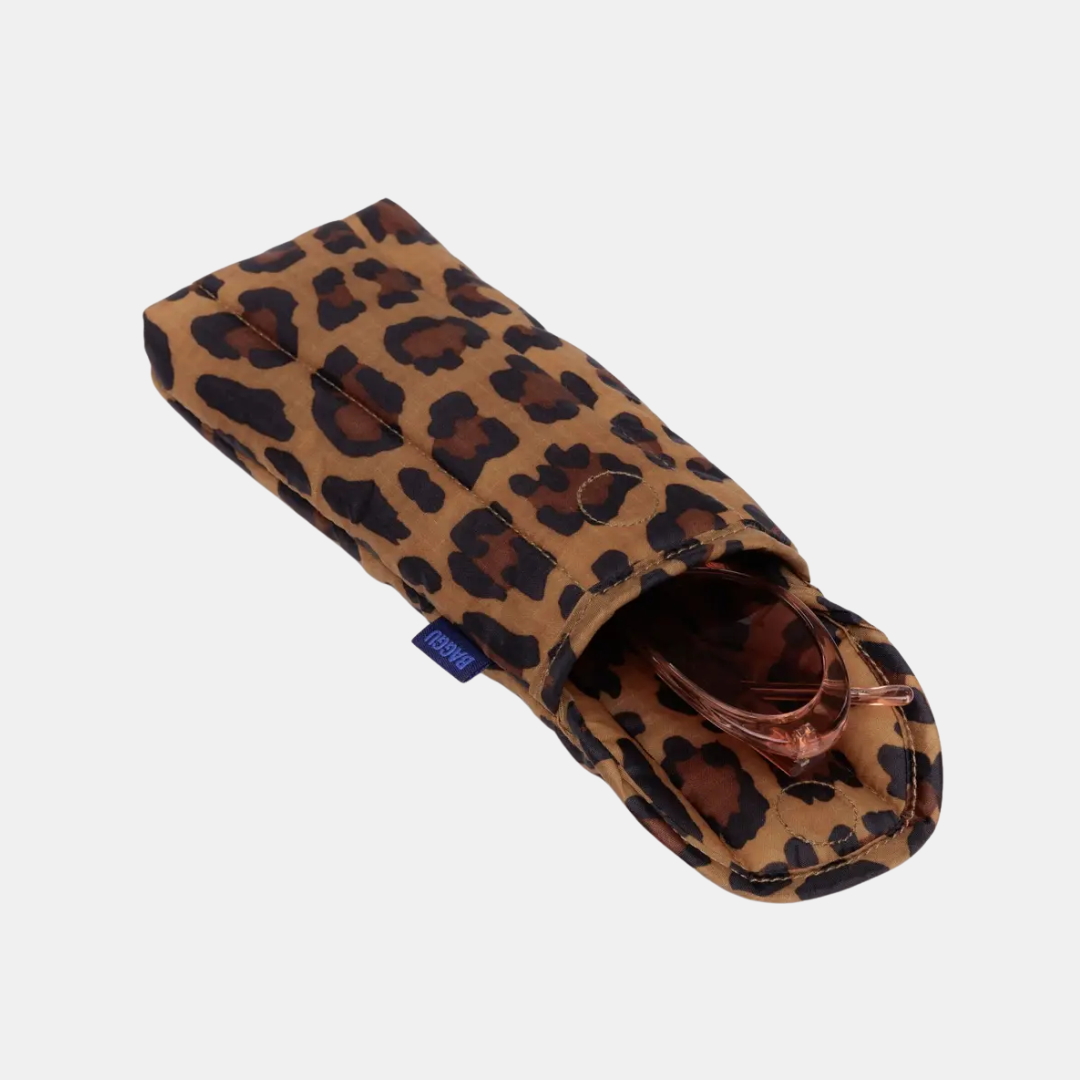 Leopard Puffy Glasses Sleeve