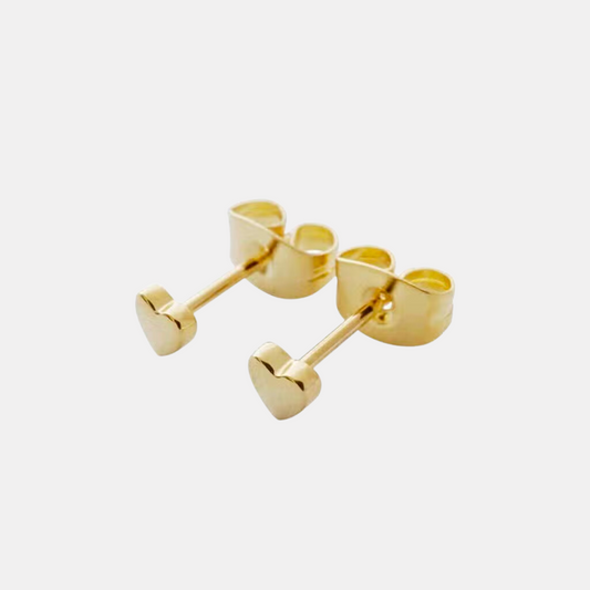 Gold Mini Heart Studs