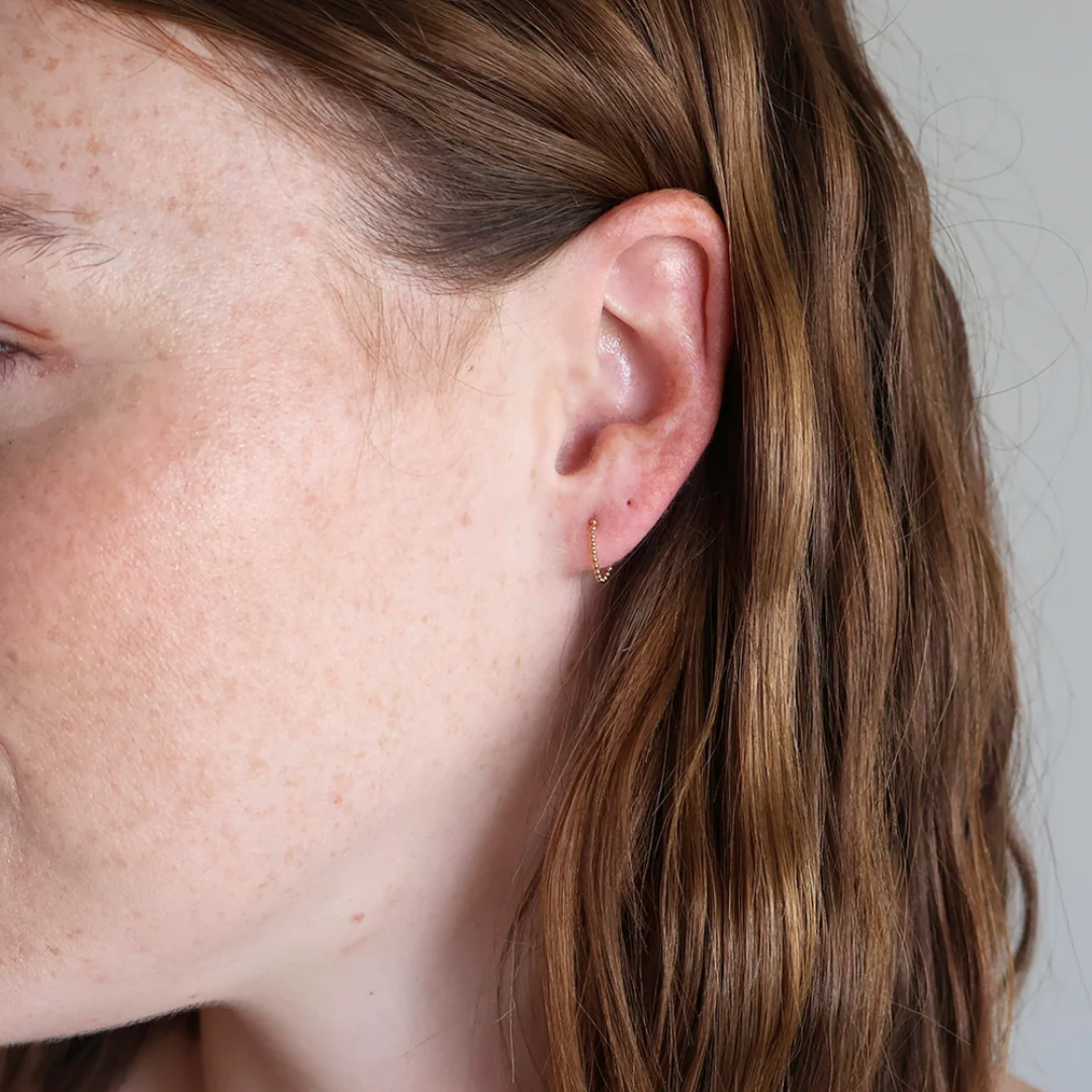 Silver Ball Chain Earrings