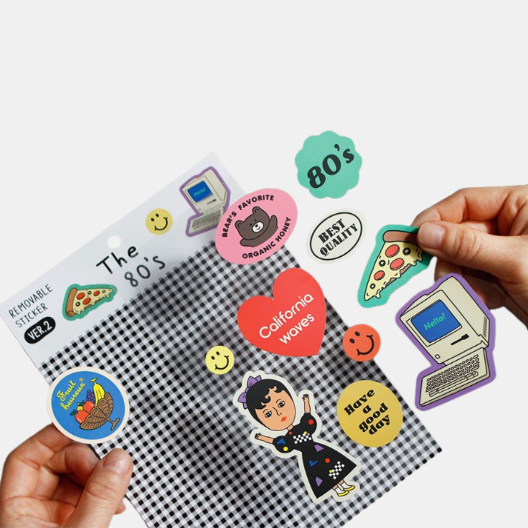The 80's Removable Sticker Sheet