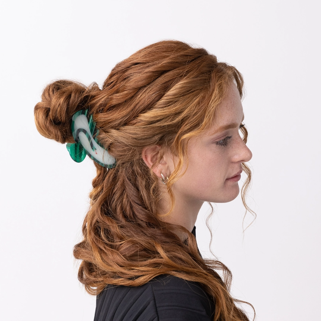 Jade Serpent Large Hair Claw