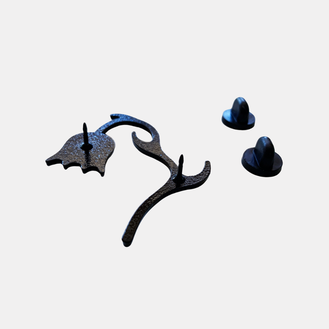 Black Tulip Enamel Pin