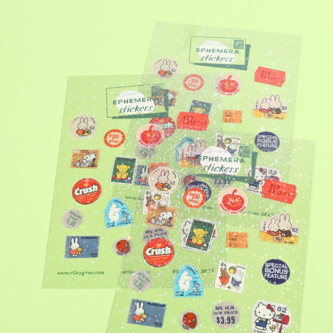 Sweet Ephemera Sticker Sheet