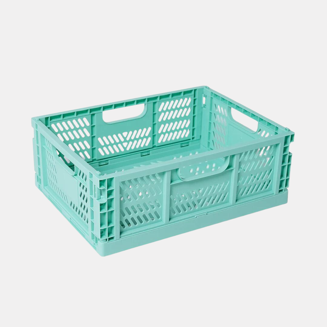 Large Teal Storage Crate