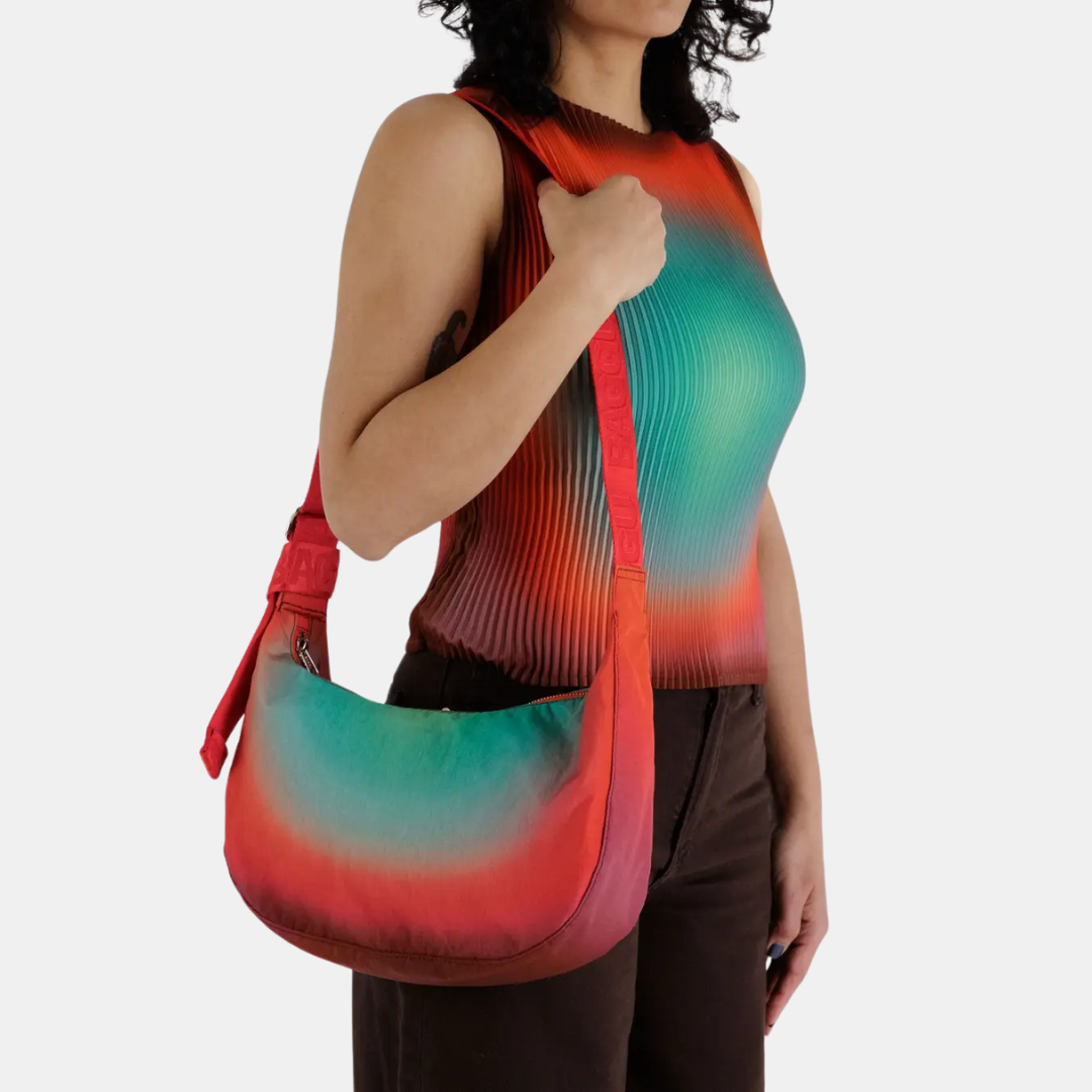 Rain Medium Nylon Crescent Bag