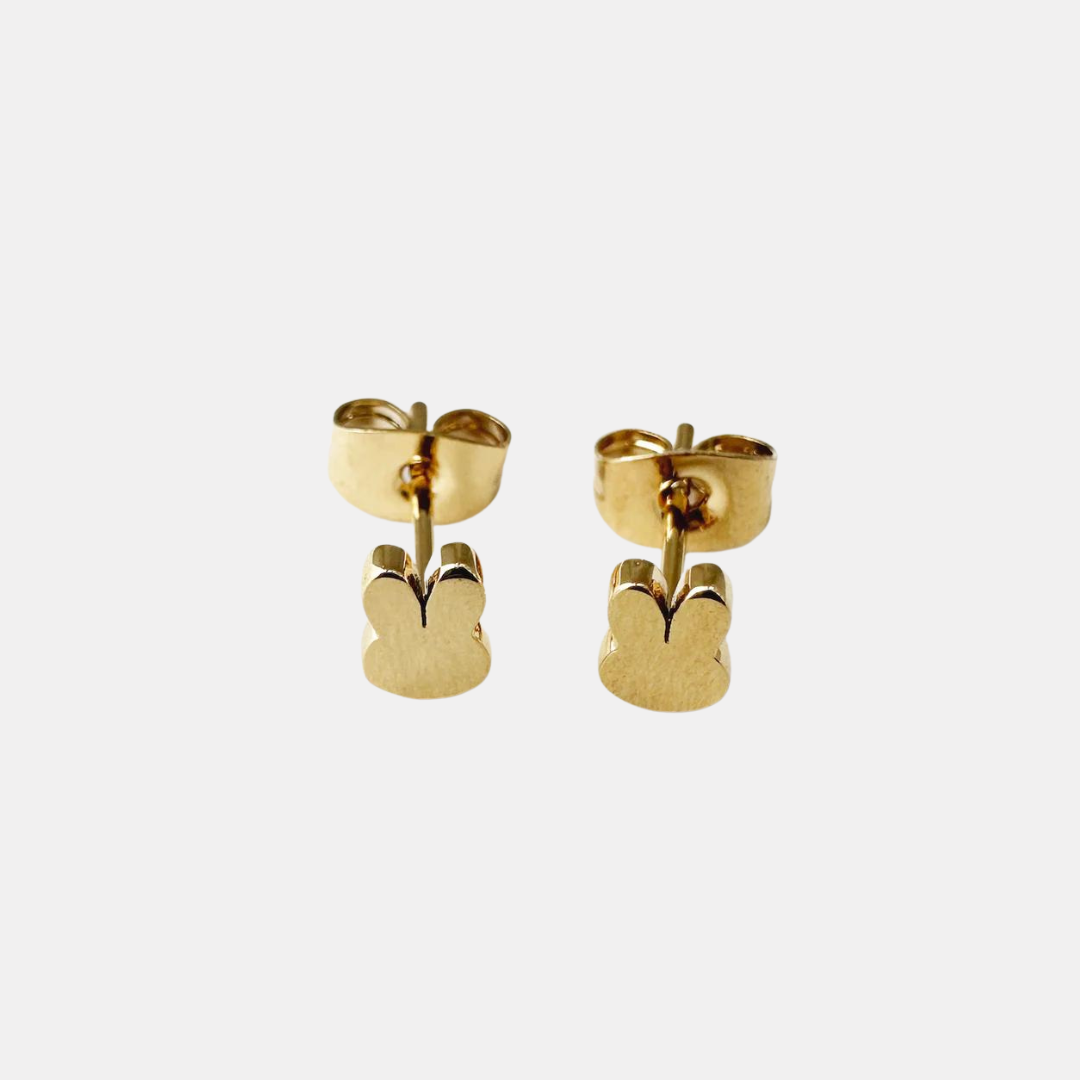 Gold Bunny Studs