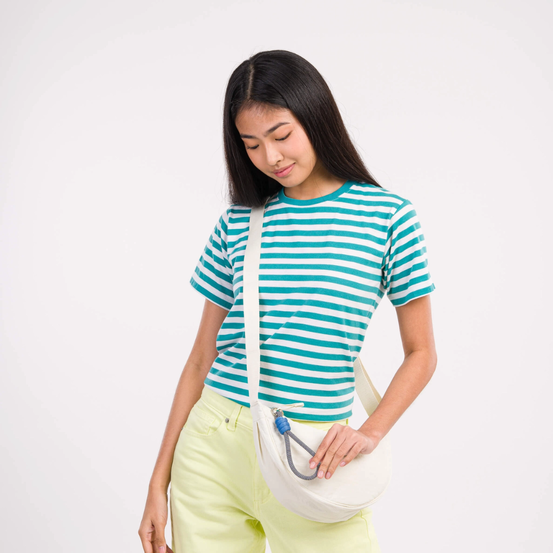 Black Colourblock Loop Keychain