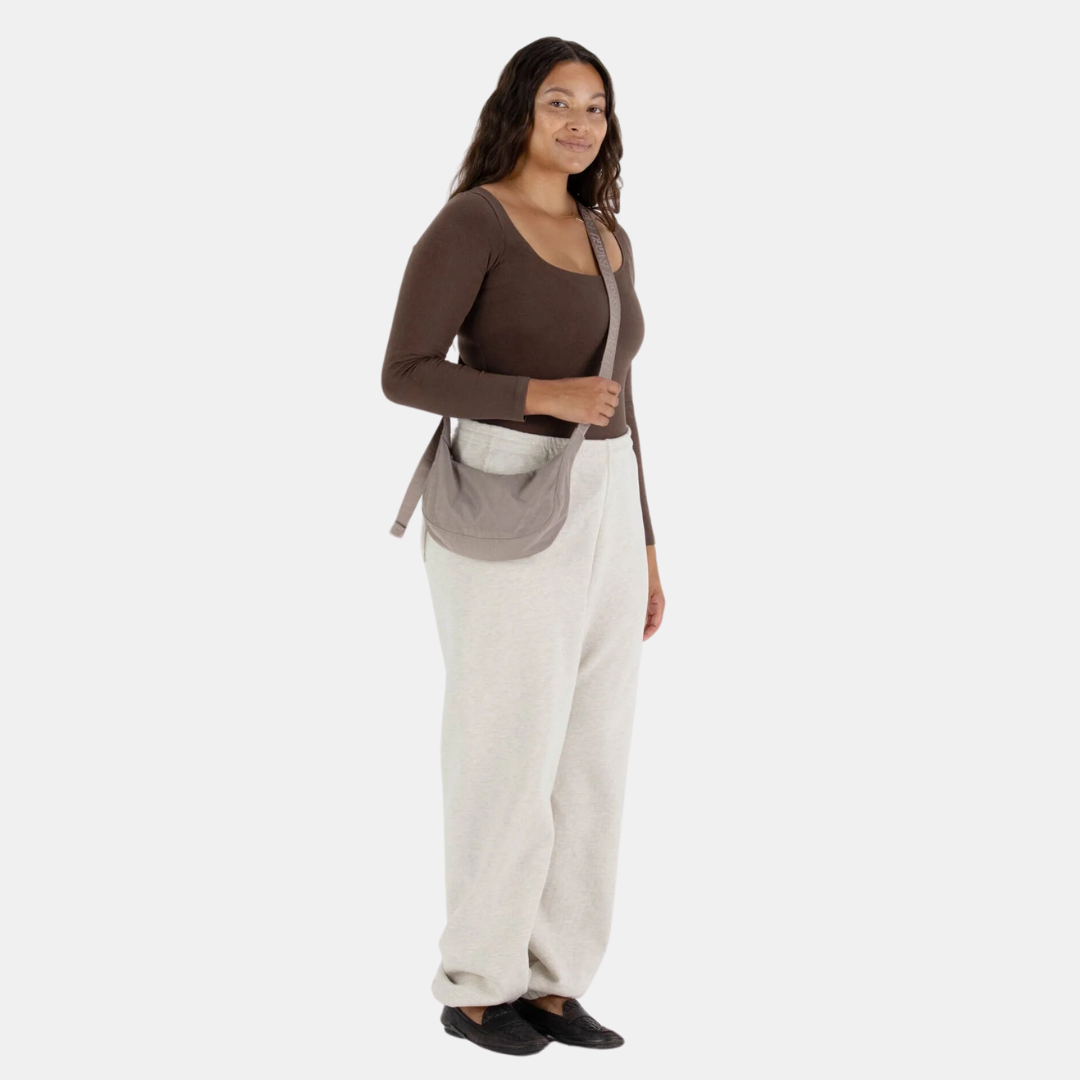Dove Small Nylon Crescent Bag